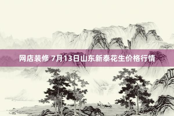 网店装修 7月13日山东新泰花生价格行情