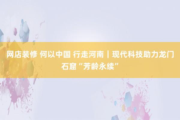 网店装修 何以中国 行走河南｜现代科技助力龙门石窟“芳龄永续”