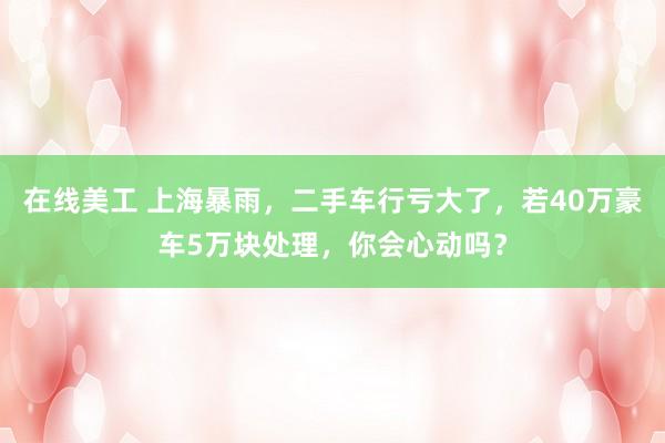 在线美工 上海暴雨，二手车行亏大了，若40万豪车5万块处理，你会心动吗？